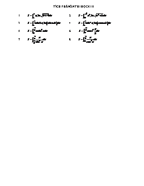 Tích phân ôn thi học ki II